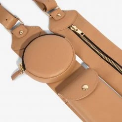 Bandolier Plain Leather Logo IPhone 13 IPhone 13 Pro IPhone 13 Pro Max For Women Tan/gold X Iphone 13 Pro -Bandolier Online Shop org 8923