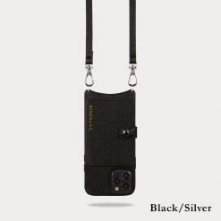 Bandolier Plain Leather Logo IPhone 13 IPhone 13 Mini IPhone 13 Pro For Women Black/pewter X Iphone 13 Pro Max -Bandolier Online Shop org 8963