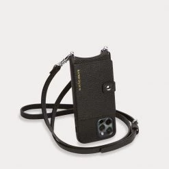 Bandolier Plain Leather Logo IPhone 13 IPhone 13 Mini IPhone 13 Pro For Women Black/pewter X Iphone 13 Pro Max -Bandolier Online Shop org 8966