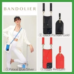 Bandolier 2022-23FW Plain Leather IPhone XS IPhone 11 Pro IPhone 11 Pro Max For Women ①palace Blue/silver X Iphone 13pro