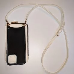 Bandolier Plain Leather Logo IPhone 13 IPhone 13 Pro IPhone 13 Pro Max For Women Ivory/gold X Iphone 13 Pro Max -Bandolier Online Shop org 908