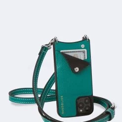Bandolier 2020-21FW Unisex Street Style Plain Leather IPhone 8 IPhone 8 Plus For Women Emerald Green/silver X Iphonexs/x -Bandolier Online Shop org 9098