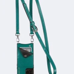 Bandolier 2020-21FW Unisex Street Style Plain Leather IPhone 8 IPhone 8 Plus For Women Emerald Green/silver X Iphonexs/x -Bandolier Online Shop org 9102