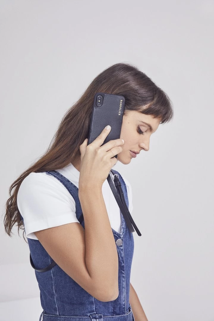 Bandolier 2020 Cruise Unisex Street Style Plain Leather IPhone 8 IPhone 8 Plus For Women Black/silver(vegan) X Iphone12mini 4 Bandolier 2020 Cruise Unisex Street Style Plain Leather IPhone 8 IPhone 8 Plus For Women Black/silver(vegan) X Iphone12mini - Image 4