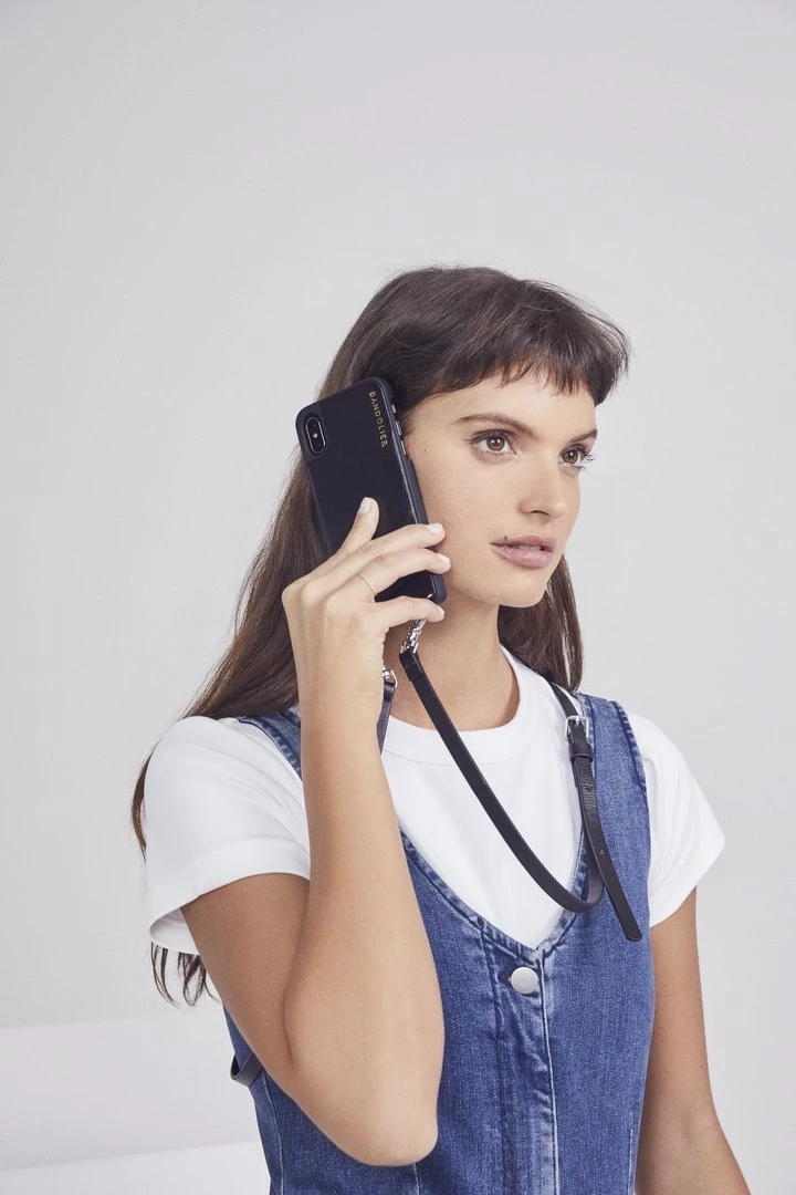 Bandolier 2020 Cruise Unisex Street Style Plain Leather IPhone 8 IPhone 8 Plus For Women Black/silver(vegan) X Iphone12mini 5 Bandolier 2020 Cruise Unisex Street Style Plain Leather IPhone 8 IPhone 8 Plus For Women Black/silver(vegan) X Iphone12mini - Image 5