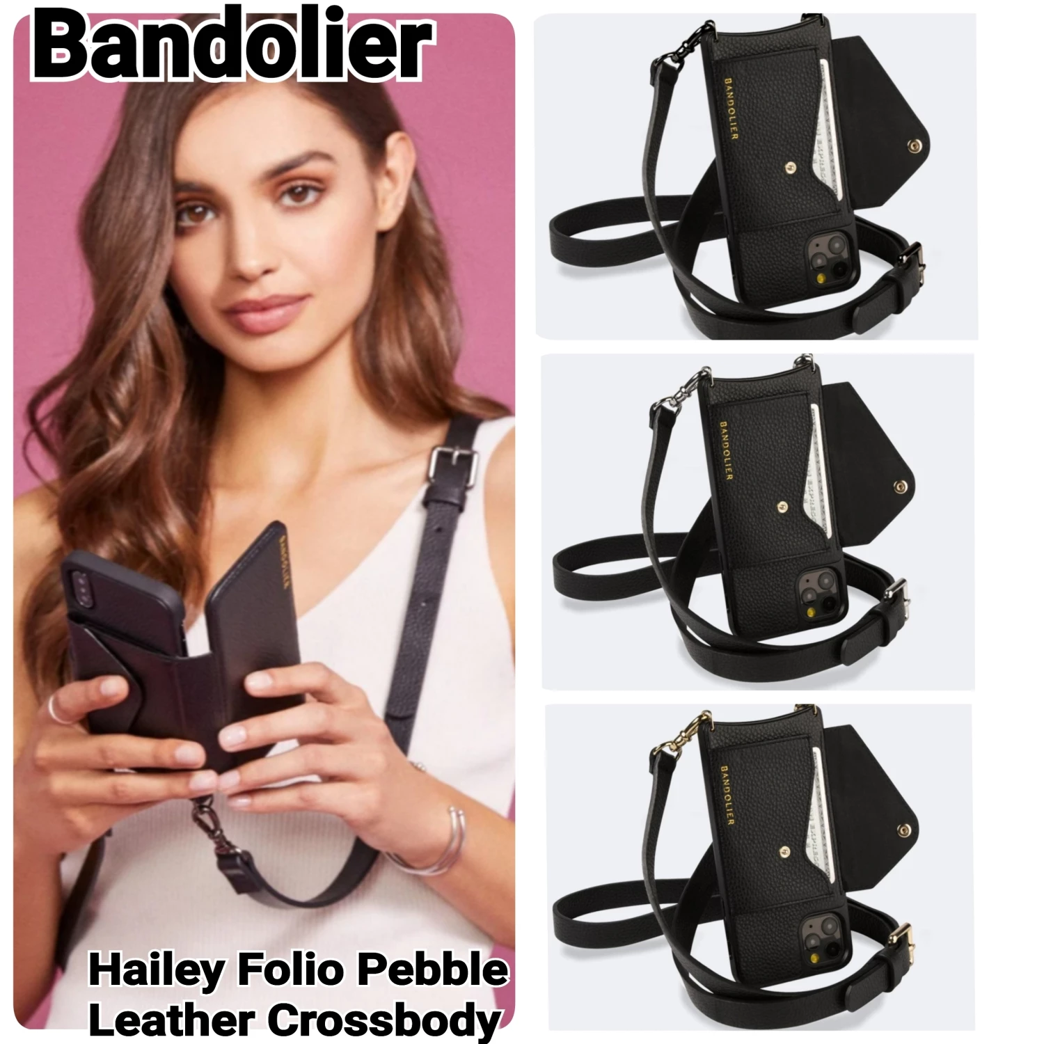 Bandolier 2020 Cruise Unisex Plain Leather IPhone 8 IPhone 8 Plus IPhone X For Women Black/pewter X Iphone Xsmax 1 Bandolier 2020 Cruise Unisex Plain Leather IPhone 8 IPhone 8 Plus IPhone X For Women Black/pewter X Iphone Xsmax