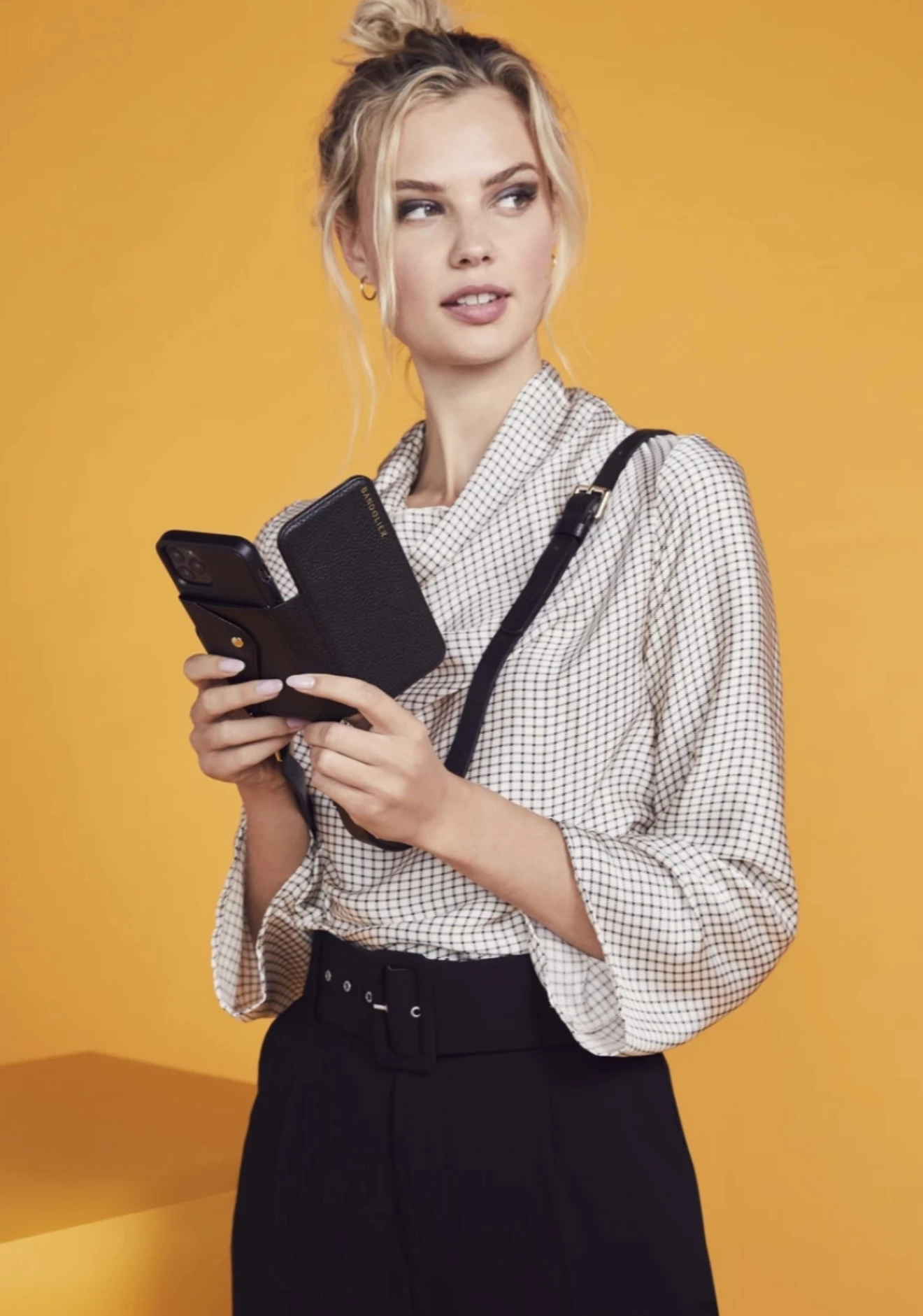 Bandolier 2020 Cruise Unisex Plain Leather IPhone 8 IPhone 8 Plus IPhone X For Women Black/pewter X Iphone Xsmax 3 Bandolier 2020 Cruise Unisex Plain Leather IPhone 8 IPhone 8 Plus IPhone X For Women Black/pewter X Iphone Xsmax - Image 3