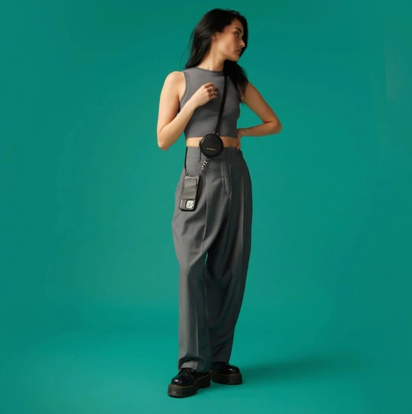 Bandolier Plain Leather Logo Smart Phone Cases For Women Black/pewter X One Size 3 Bandolier Plain Leather Logo Smart Phone Cases For Women Black/pewter X One Size - Image 3