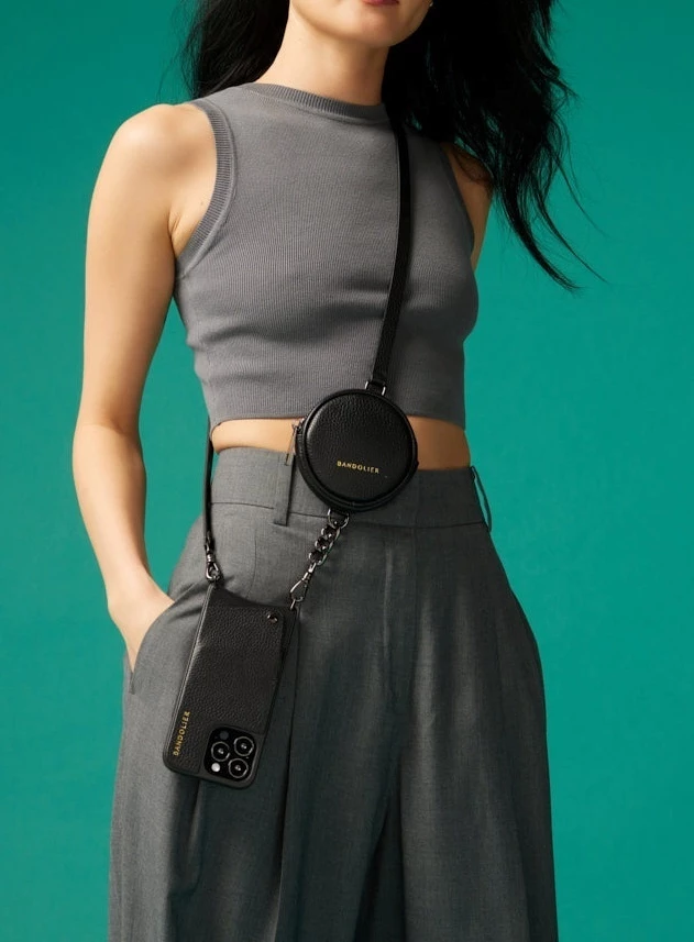 Bandolier Unisex Street Style Plain Leather Co-ord Logo IPhone 13 For Women Black X Iphone13 2 Bandolier Unisex Street Style Plain Leather Co-ord Logo IPhone 13 For Women Black X Iphone13 - Image 2