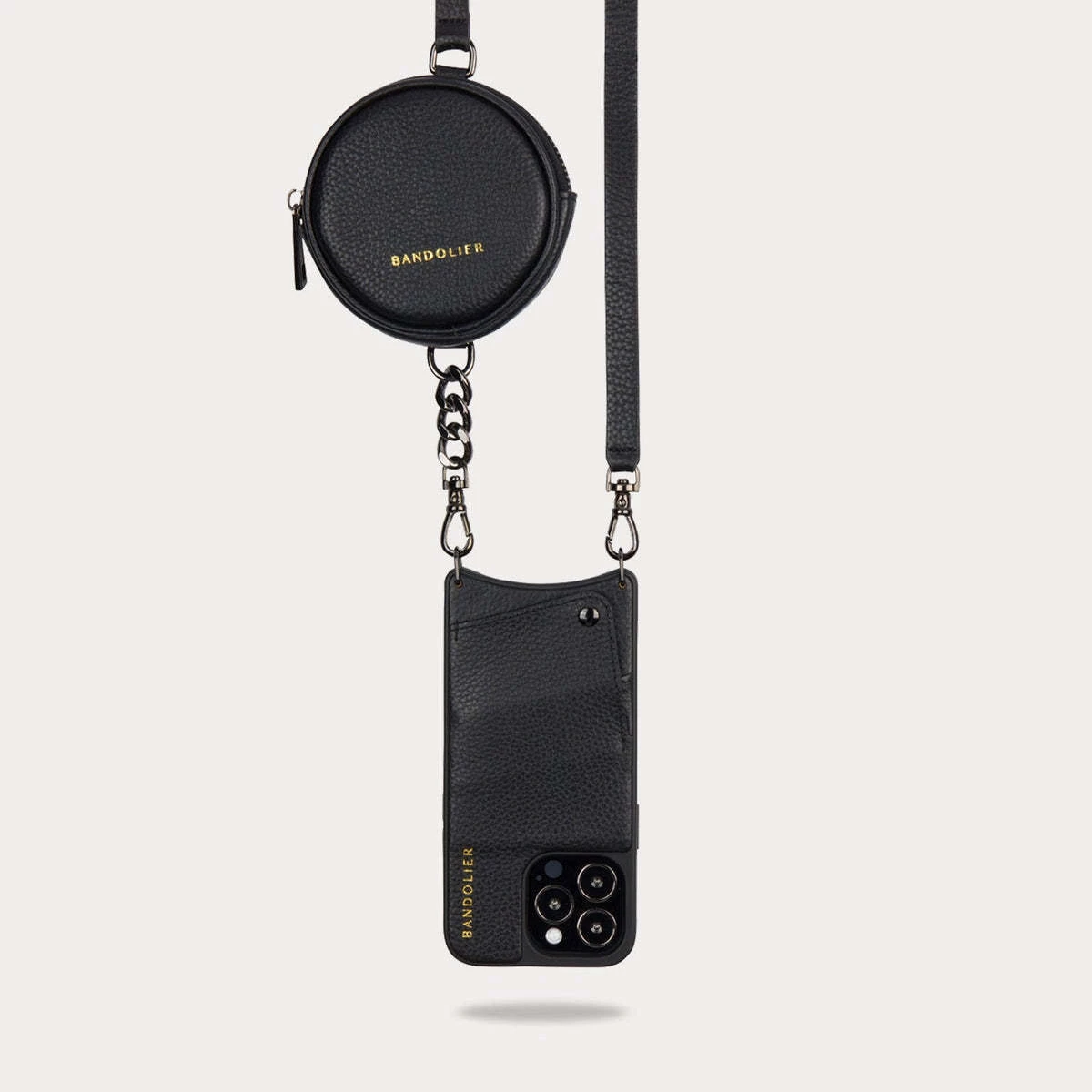 Bandolier Unisex Street Style Plain Leather Co-ord Logo IPhone 13 For Women Black X Iphone13 4 Bandolier Unisex Street Style Plain Leather Co-ord Logo IPhone 13 For Women Black X Iphone13 - Image 4