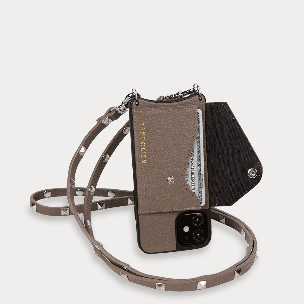 Bandolier SARAH Studded IPhone 8 Plus IPhone X IPhone XS IPhone XS Max For Women Dark Taupe/silver X Iphone11 Pro 10 Bandolier SARAH Studded IPhone 8 Plus IPhone X IPhone XS IPhone XS Max For Women Dark Taupe/silver X Iphone11 Pro - Image 10