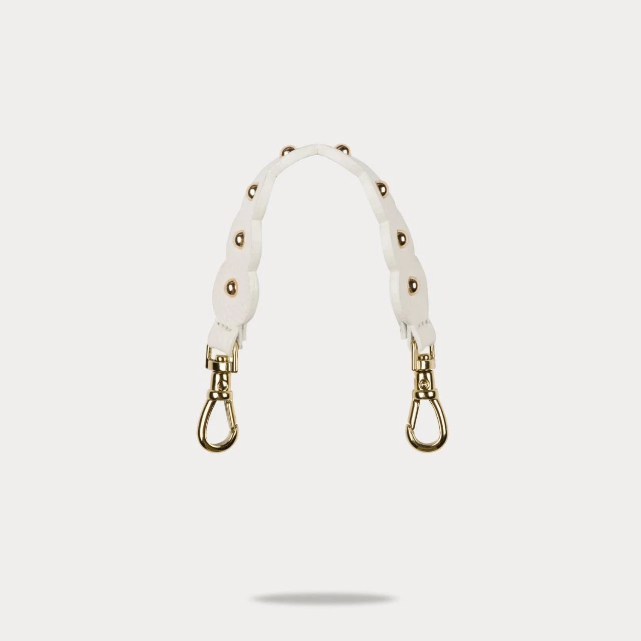 Bandolier Studded Plain Leather Smart Phone Cases For Women Ivory/gold X One Size 11 Bandolier Studded Plain Leather Smart Phone Cases For Women Ivory/gold X One Size - Image 11