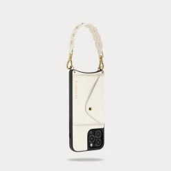 Bandolier Studded Plain Leather Smart Phone Cases For Women Ivory/gold X One Size 29 Bandolier Studded Plain Leather Smart Phone Cases For Women Ivory/gold X One Size -Bandolier Online Shop org 9285
