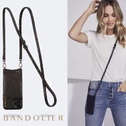 Bandolier 2020 Cruise Unisex Street Style Plain Leather IPhone 8 IPhone 8 Plus For Women Black/pewter X Iphone11pro