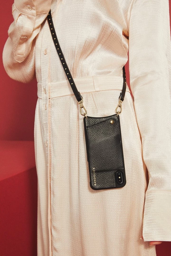 Bandolier 2020 Cruise Unisex Street Style Plain Leather IPhone 8 IPhone 8 Plus For Women Black/gold X Iphonexsmax 13 Bandolier 2020 Cruise Unisex Street Style Plain Leather IPhone 8 IPhone 8 Plus For Women Black/gold X Iphonexsmax - Image 13