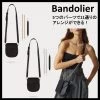Bandolier Casual Style Unisex Blended Fabrics Street Style 2WAY 3WAY For Women Black/silver X One Size
