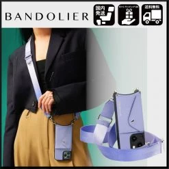 Bandolier Unisex Street Style Plain Leather Logo IPhone 13 For Women Lavender X Iphone13