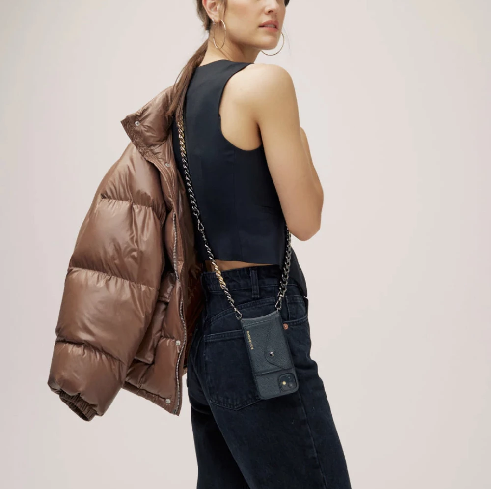 Bandolier Chain Plain Leather Co-ord IPhone 13 IPhone 13 Pro For Women Black/gold X Iphone 13 11 Bandolier Chain Plain Leather Co-ord IPhone 13 IPhone 13 Pro For Women Black/gold X Iphone 13 - Image 11