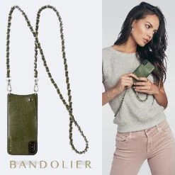 Bandolier 2020 Cruise Unisex Street Style Plain Leather IPhone 8 IPhone 8 Plus For Women Cactus/silver X Iphonexs/x