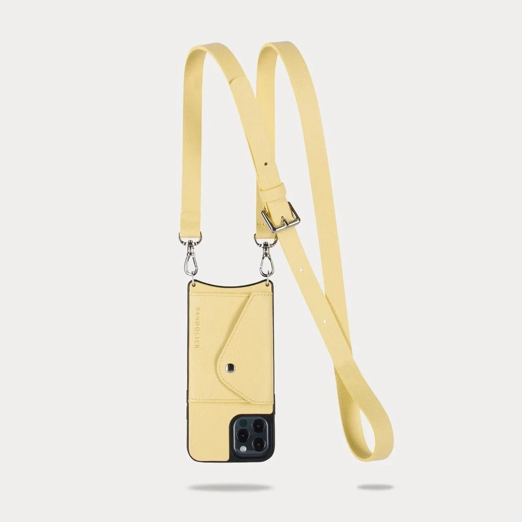 Bandolier Unisex Plain Leather IPhone XS Max Logo Smart Phone Cases For Women Butter Yellow/silver X Iphone Xs Max 2 Bandolier Unisex Plain Leather IPhone XS Max Logo Smart Phone Cases For Women Butter Yellow/silver X Iphone Xs Max - Image 2