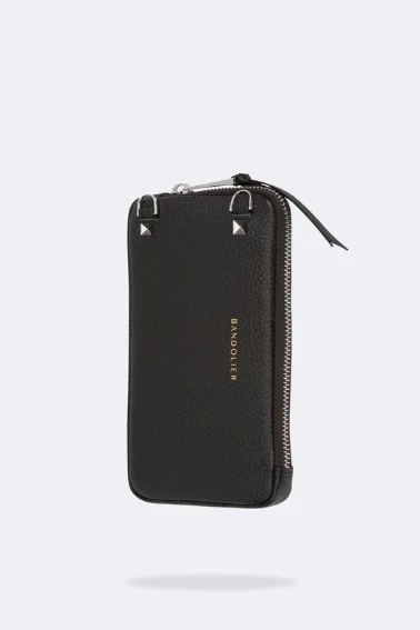 Bandolier 2020 Cruise Leather Smart Phone Cases For Women ③black/gold X One Size 2 Bandolier 2020 Cruise Leather Smart Phone Cases For Women ③black/gold X One Size - Image 2