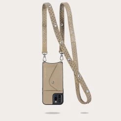 Bandolier 2022 SS Leather IPhone XS IPhone XS Max IPhone XR Logo IPhone 11 Pro For Women Light Taupe/silver X Iphone 12/12pro -Bandolier Online Shop org 9554