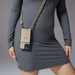 Bandolier 2022 SS Leather IPhone XS IPhone XS Max IPhone XR Logo IPhone 11 Pro For Women Light Taupe/silver X Iphone 12/12pro -Bandolier Online Shop org 9561