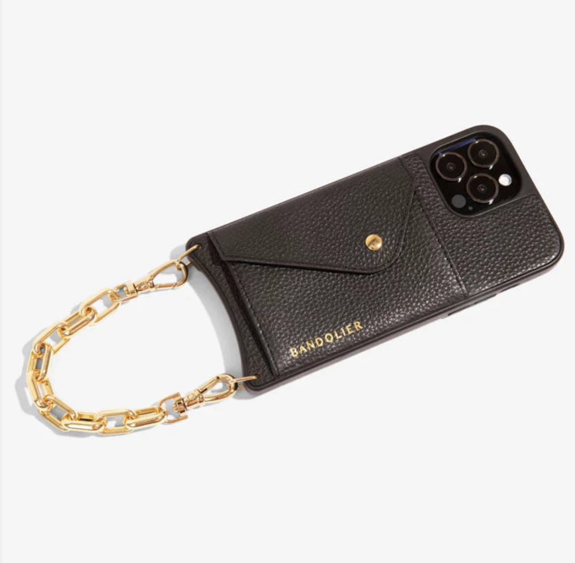 Bandolier Chain Plain Leather Logo IPhone 13 IPhone 13 Mini For Women Black/gold X Iphone13 Mini 3 Bandolier Chain Plain Leather Logo IPhone 13 IPhone 13 Mini For Women Black/gold X Iphone13 Mini - Image 3