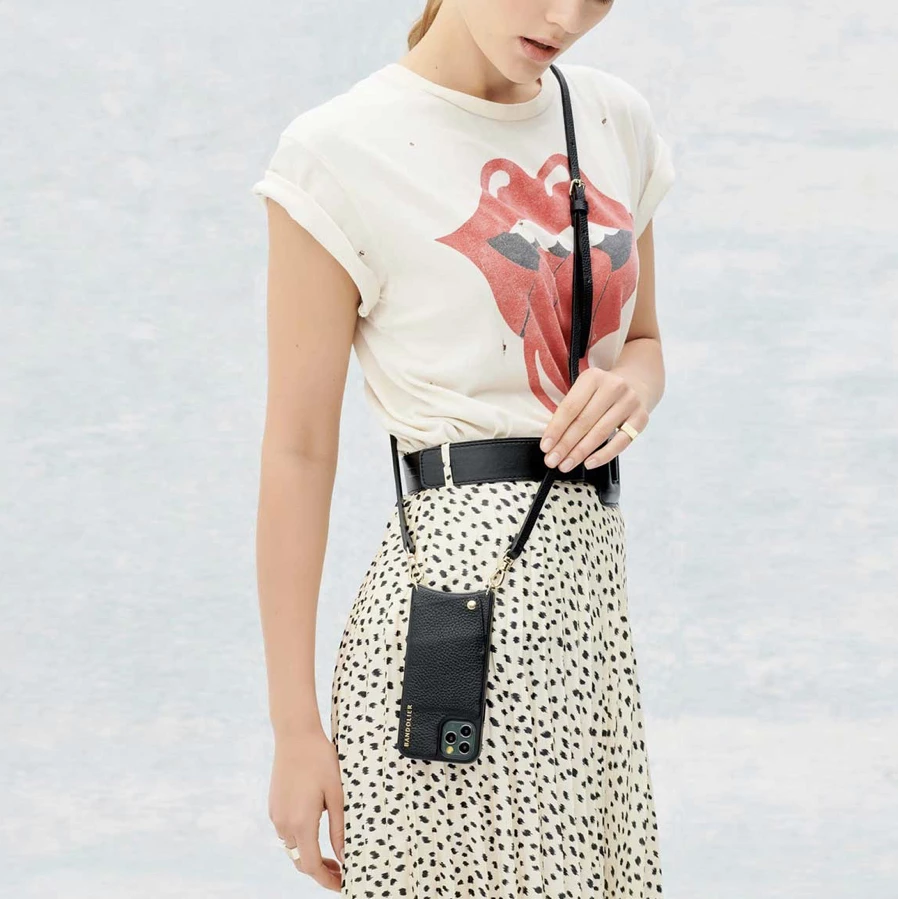 Bandolier Chain Plain Leather Logo IPhone 13 IPhone 13 Mini For Women Black/gold X Iphone13 Mini 11 Bandolier Chain Plain Leather Logo IPhone 13 IPhone 13 Mini For Women Black/gold X Iphone13 Mini - Image 11