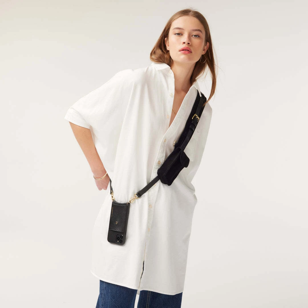 Bandolier Unisex Blended Fabrics Street Style Plain Leather Co-ord For Women Black/gold X Iphone 13 Pro 3 Bandolier Unisex Blended Fabrics Street Style Plain Leather Co-ord For Women Black/gold X Iphone 13 Pro - Image 3