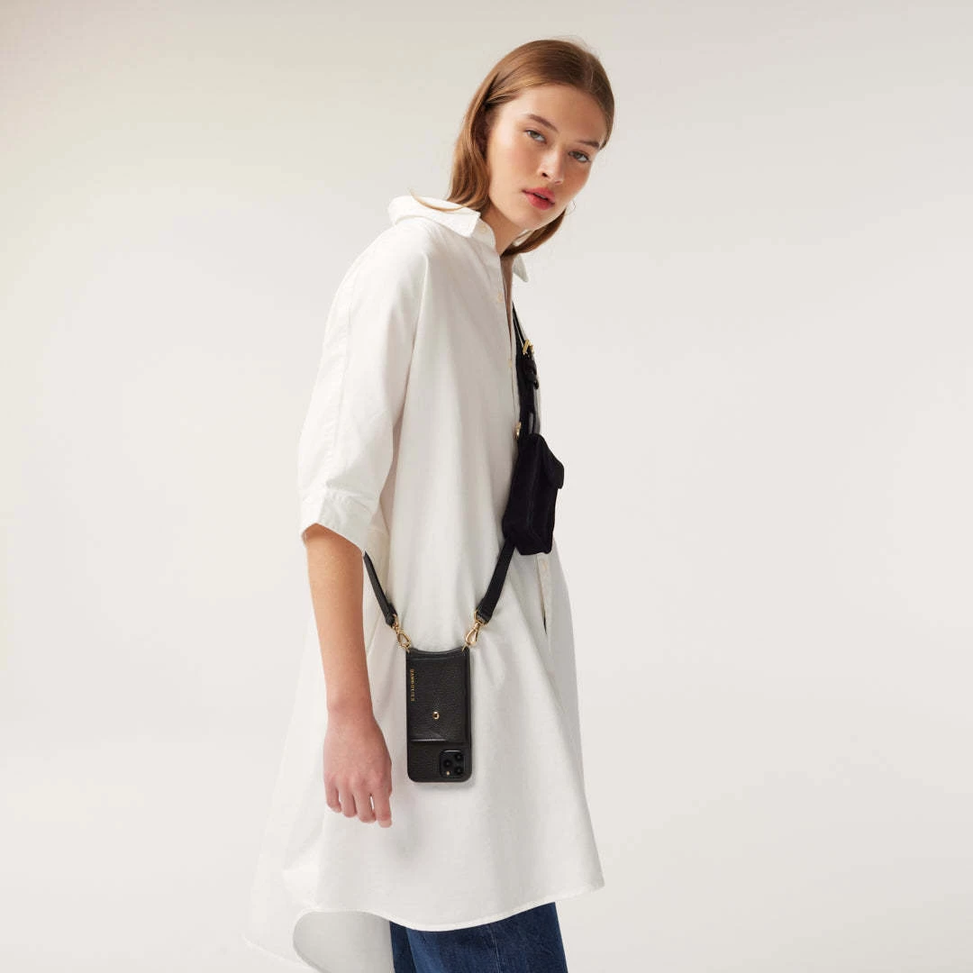 Bandolier Unisex Blended Fabrics Street Style Plain Leather Co-ord For Women Black/gold X Iphone 13 Pro 6 Bandolier Unisex Blended Fabrics Street Style Plain Leather Co-ord For Women Black/gold X Iphone 13 Pro - Image 6