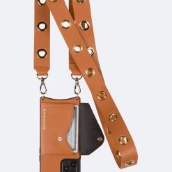 Bandolier 2021 Cruise Unisex Street Style Plain Leather IPhone 8 IPhone 8 Plus For Women Spice/gold X Iphone12mini -Bandolier Online Shop org 9656