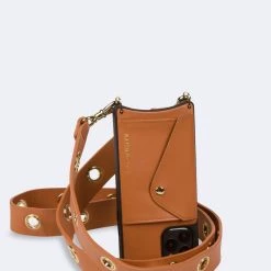 Bandolier 2021 Cruise Unisex Street Style Plain Leather IPhone 8 IPhone 8 Plus For Women Spice/gold X Iphone12mini -Bandolier Online Shop org 9659