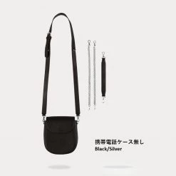 Bandolier Casual Style Blended Fabrics 2WAY 3WAY Plain Leather For Women Black/silver X One Size -Bandolier Online Shop org 9670