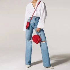 Bandolier Casual Style Unisex Blended Fabrics Street Style 2WAY 3WAY For Women Red X One Size -Bandolier Online Shop org 9789