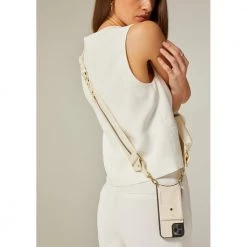 Bandolier Plain Leather Logo IPhone 13 IPhone 13 Mini IPhone 13 Pro For Women Ivory/gold X Iphone 13 -Bandolier Online Shop org 9833