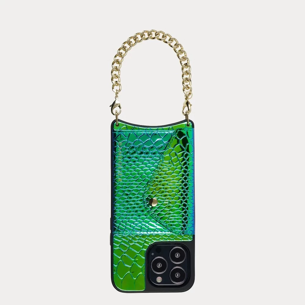 Bandolier Plain Leather Logo IPhone 13 IPhone 13 Pro IPhone 13 Pro Max For Women Iridescent Blue Green/gold X Iphone 13 Mini 2 Bandolier Plain Leather Logo IPhone 13 IPhone 13 Pro IPhone 13 Pro Max For Women Iridescent Blue Green/gold X Iphone 13 Mini - Image 2