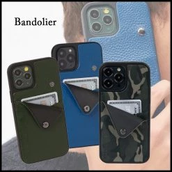 Bandolier 2019-20FW Plain Leather IPhone 8 IPhone 8 Plus IPhone X IPhone XS For Men Green/pewter X Iphone 11 Pro Max