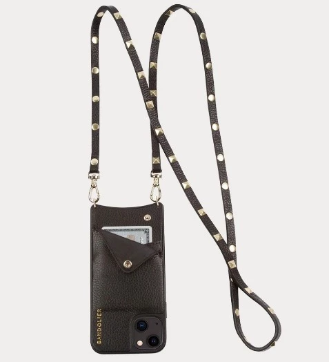 Bandolier SARAH Studded Plain Leather IPhone 8 IPhone 8 Plus IPhone X For Women (1)black/gold X Iphone 13 Pro Max 3 Bandolier SARAH Studded Plain Leather IPhone 8 IPhone 8 Plus IPhone X For Women (1)black/gold X Iphone 13 Pro Max - Image 3