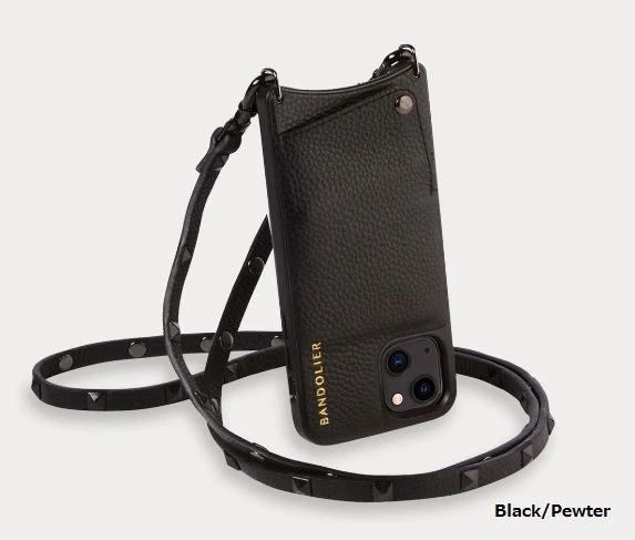 Bandolier SARAH Studded Plain Leather IPhone 8 IPhone 8 Plus IPhone X For Women (1)black/gold X Iphone 13 Pro Max 5 Bandolier SARAH Studded Plain Leather IPhone 8 IPhone 8 Plus IPhone X For Women (1)black/gold X Iphone 13 Pro Max - Image 5