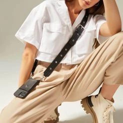 Bandolier Unisex Chain Plain Leather Bridal IPhone XS IPhone XS Max For Women Black/silver X Xs Max -Bandolier Online Shop org 9941