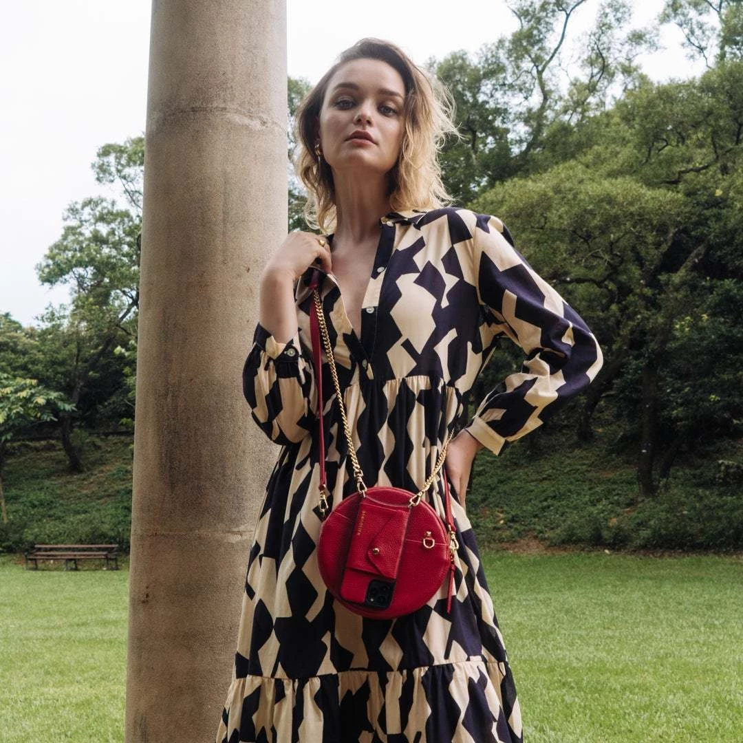 Bandolier Heart Blended Fabrics Chain Plain Leather Co-ord Bridal For Women Red/gold X One Size 3 Bandolier Heart Blended Fabrics Chain Plain Leather Co-ord Bridal For Women Red/gold X One Size - Image 3